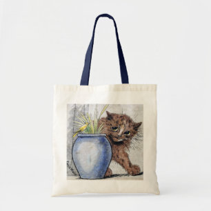 Tote Bag Chat et petit oiseau jaune, Louis Wain
