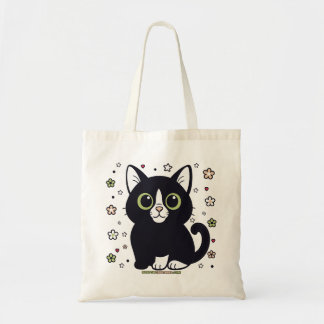Tote Bag Chat floral en boîte gras