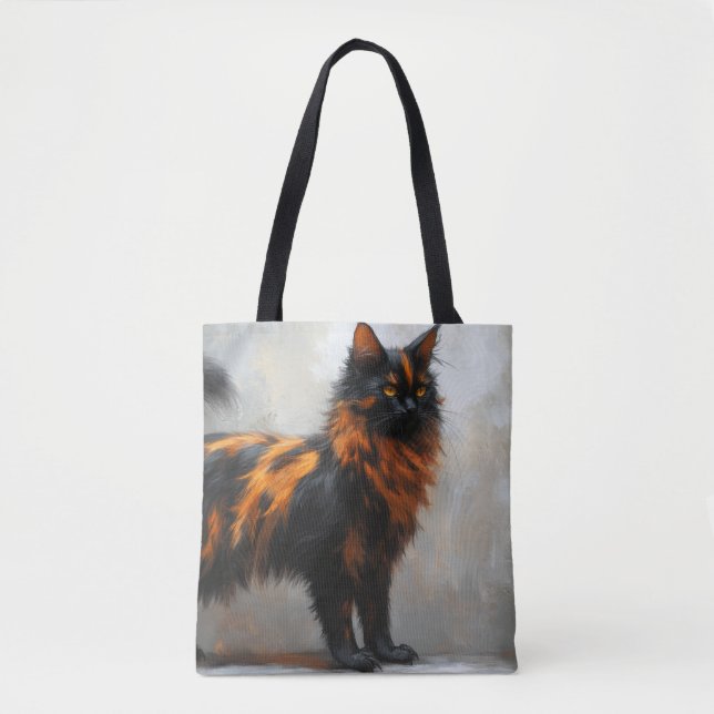 Tote Bag Chat flufflye Maine Coon  (Devant)