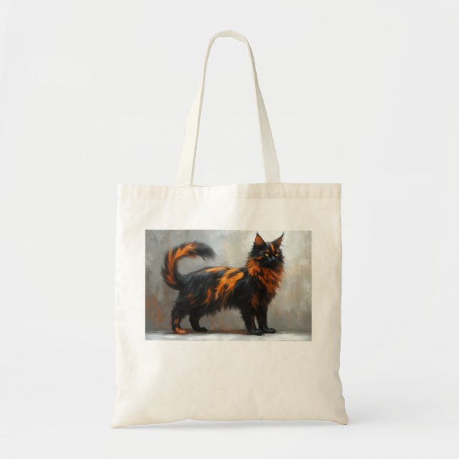 Tote Bag Chat flufflye Maine Coon  (Devant)