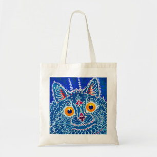 Tote Bag Chat gothique bleu