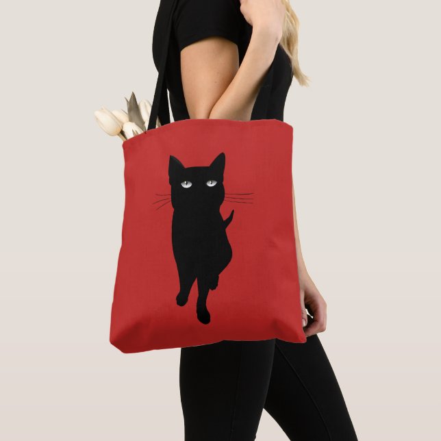 Tote Bag Chat gothique noir (De près)