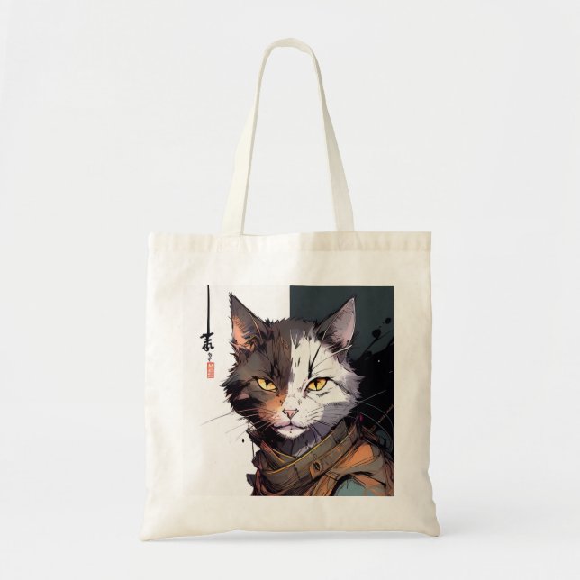 Tote Bag Chat guerrier (Devant)