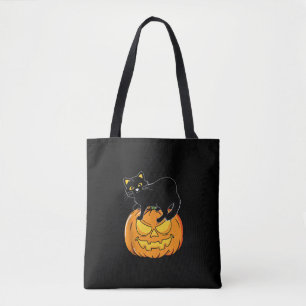 Tote Bag Chat Halloween Éffrayant Kitten Lover Tricot Ou Tr