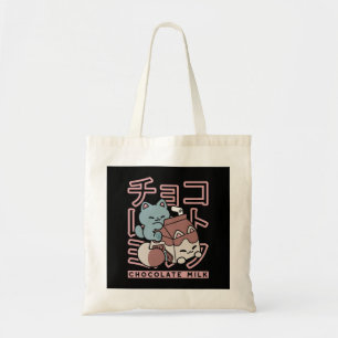 Tote Bag Chat Kawaii avec du Lait au Chocolat – Pop Art Jap