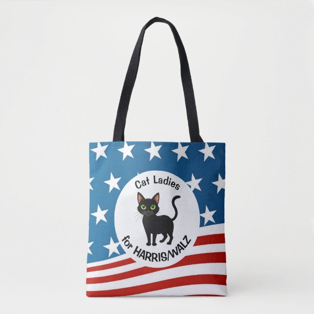 Tote Bag Chat Ladies for Harris/Walz Design (Devant)