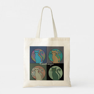 Tote Bag Chat Lady Multi Chats assis Thunder_Cove