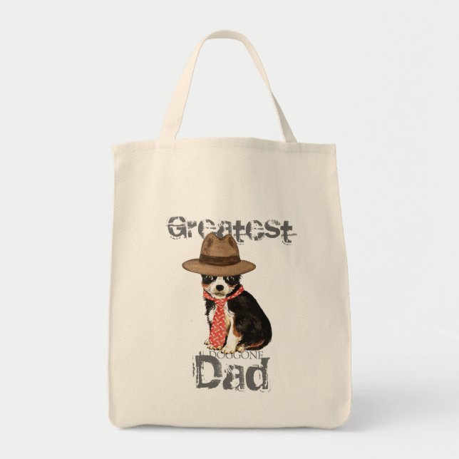 Tote Bag Chat long Chihuahua Papa (Devant)