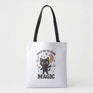 Tote Bag Chat magique Lune