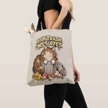 Chat Maine Coon drôle - Vos déchets, mon buffet