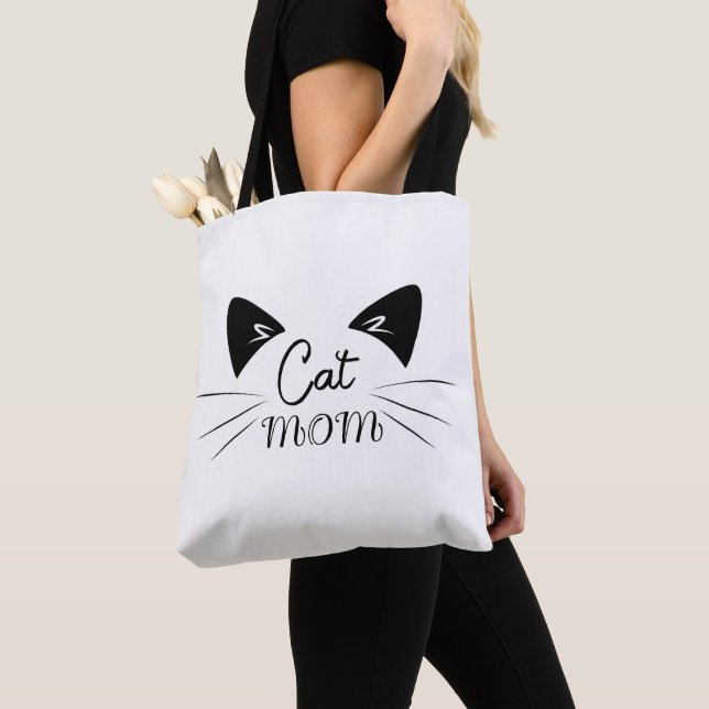 Tote Bag Chat Maman Mère Amour Maman Kitty Mignonne Mignonn (De près)