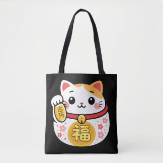 Tote Bag Chat - maneki nekko japonais chanceux