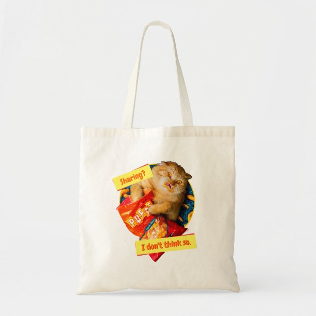 Tote Bag Chat Manger Fromage Puits (Devant)