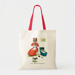 Tote Bag Chat mère et bébé, Louis Wain