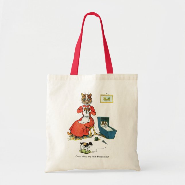 Tote Bag Chat mère et bébé, Louis Wain (Devant)