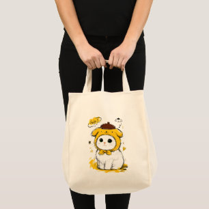 Tote Bag Chat Mignon Chapeau Pudding Bonjour Art Adorable