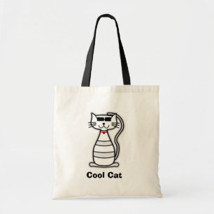 Tote Bag Chat mignon de bande dessinée de chat frais avec