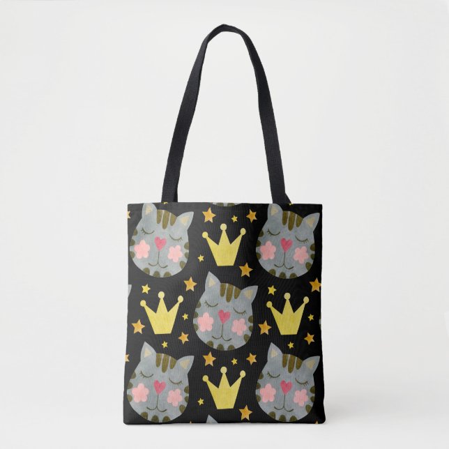 Tote Bag Chat Motif Cute Animaux Animaux (Devant)