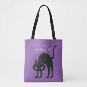 Tote Bag Chat noir cool pour enfants Bac ou traitement