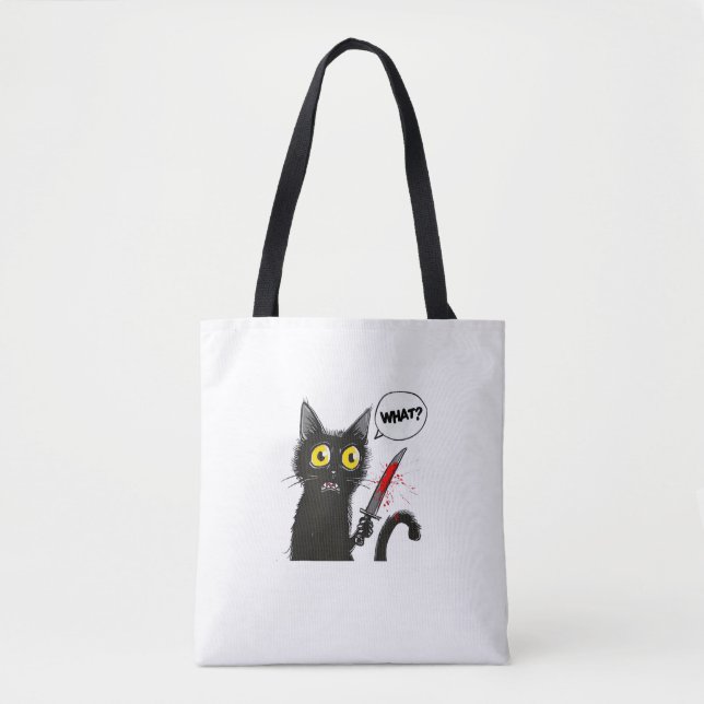 Tote Bag Chat noir Costume Halloween Witchcraft Spider Web (Devant)