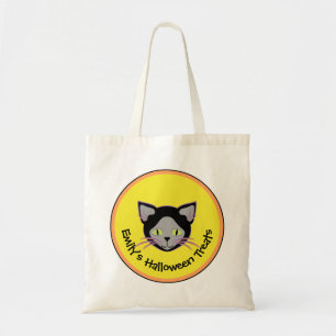 Tote Bag Chat noir d'Halloween Trick ou traitement personna