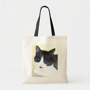 Tote Bag Chat noir et blanc