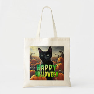 Tote Bag Chat noir et Citrouille
