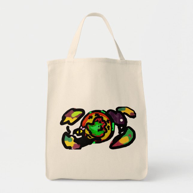 Tote Bag Chat noir et corbeau patch fun  (Devant)