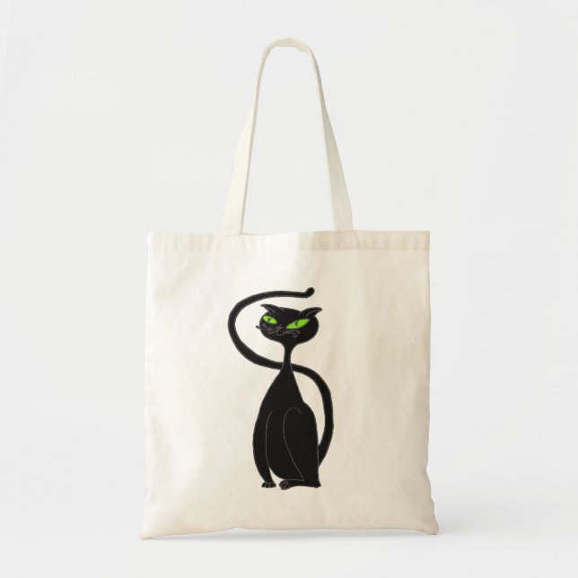Tote Bag Chat noir Fourre-tout (Devant)