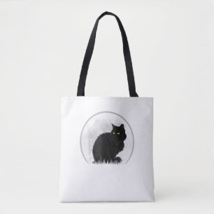 Tote Bag Chat noir Halloween Moon Chat