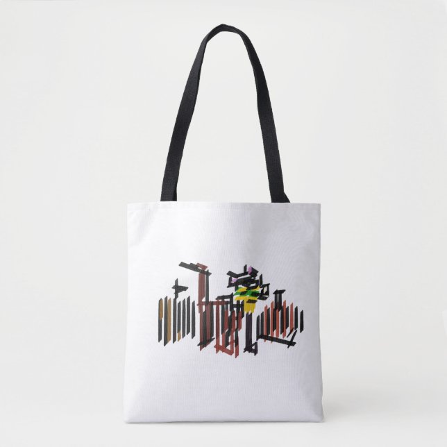Tote Bag Chat noir marchant en automne frais  (Devant)
