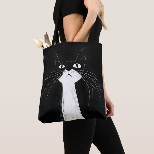 Tote Bag Chat noir mignon drôle  (De près)