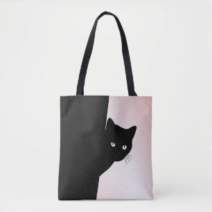 Tote Bag Chat Noir Rusé Rose