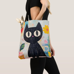 Tote Bag Chat noir simple drôle mignon