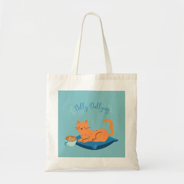 Tote Bag Chat orange Dallly (Devant)