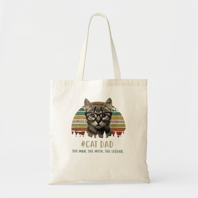 Tote Bag Chat PapaLunettes 484 pattes Chat noir (Devant)
