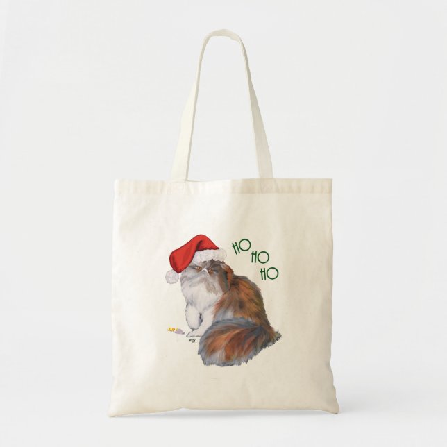 Tote Bag Chat Persan Calico Noël (Devant)