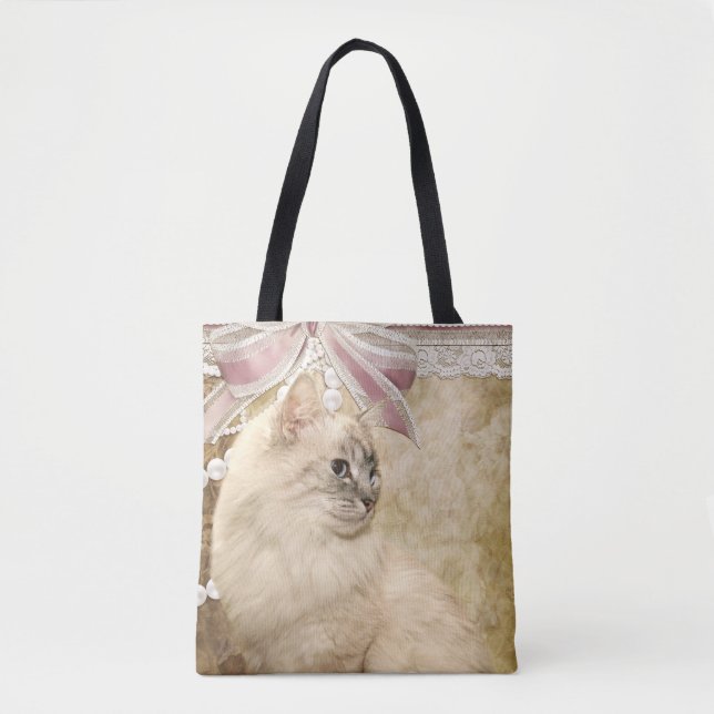 Tote Bag Chat persan de l'Himalaya élégant (Devant)