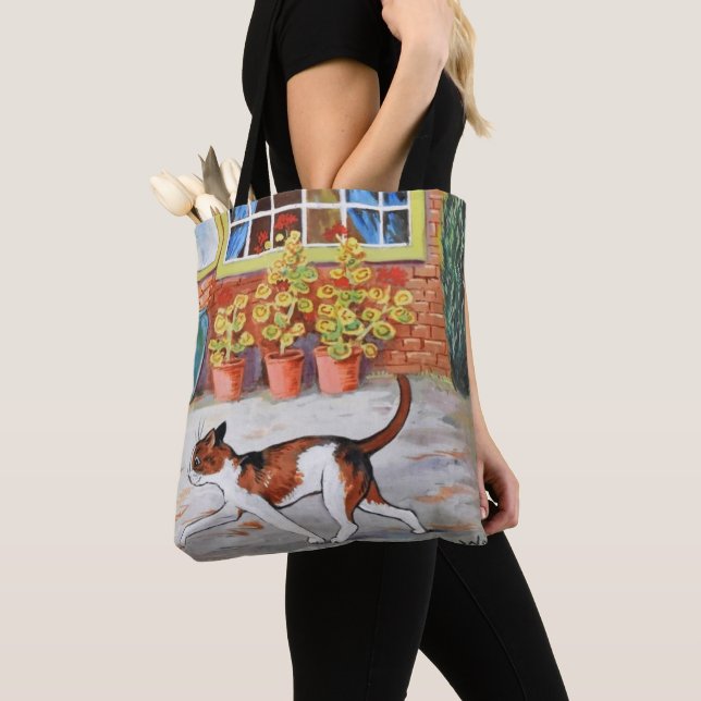 Tote Bag Chat Prowling, Louis Wain (De près)