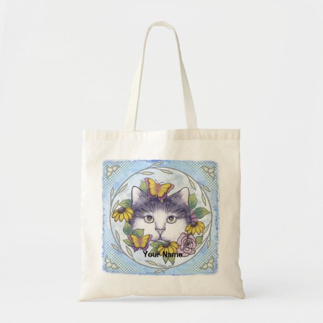 Tote Bag Chat qui se cache  (Devant)