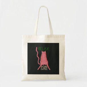 Tote Bag Chat Rose Relax Rien N'est Sous Contrôle