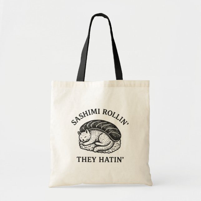 Tote Bag Chat Sashimi (Devant)