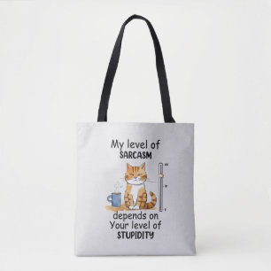 Tote Bag Chat sassy et mignonne orange