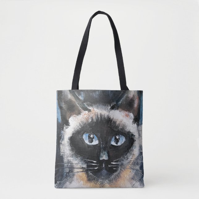 Tote Bag Chat siamois (Devant)