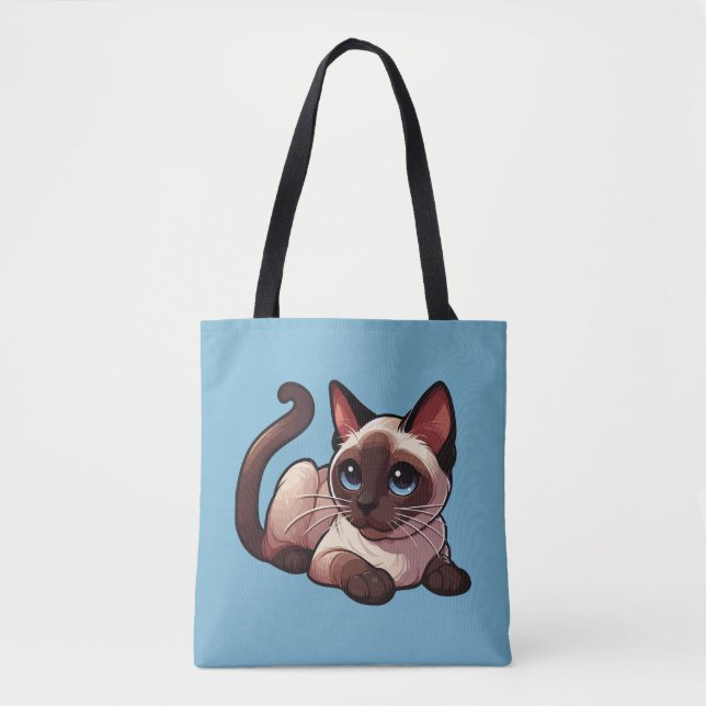 Tote Bag chat siamois (Devant)