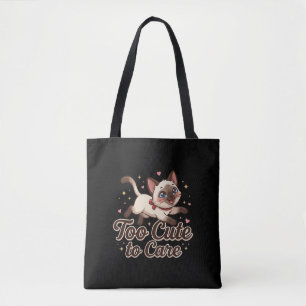 Tote Bag Chat siamois trop mignon pour s'en soucier