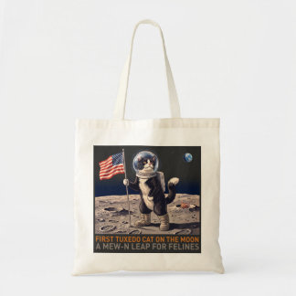 Tote Bag Chat Smoking Astronaute sur la Lune T-Shi Drôle Ré