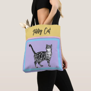 Tote Bag Chat Smoking Pastel Femmes Couleurs Pastel