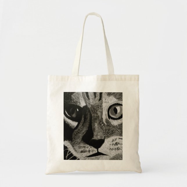 Tote Bag Chat songeur Fourre-tout (Devant)