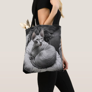 Tote Bag Chat Sphynx sans cheveux